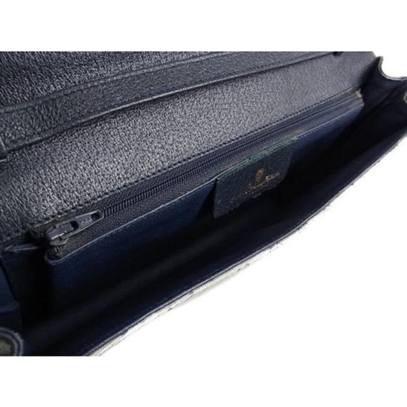 Gucci Navy Two Way Micro Guccissima Horsebit Canvas and Leather Small G Logo - Picture 8 of 10